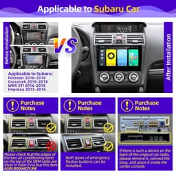 Android 13 Car Stereo Wireless CarPlay Android Auto Subaru Forester Impreza WRX gallery image 6