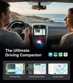 9in Android 13 Car Stereo Wireless CarPlay Android Auto Toyota Corolla 08-13 GPS gallery image 3