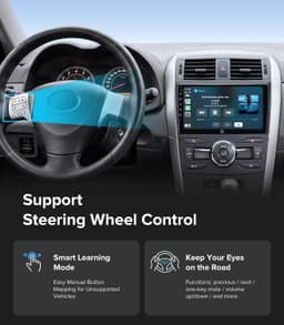 9in Android 13 Car Stereo Wireless CarPlay Android Auto Toyota Corolla 08-13 GPS gallery image 4