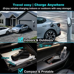 Charging Stations Tesla to J1772 Adapter 60A 250V NACS to J1772 Adapter J1772 El gallery image 5