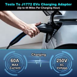 Charging Stations Tesla to J1772 Adapter 60A 250V NACS to J1772 Adapter J1772 El gallery image 8