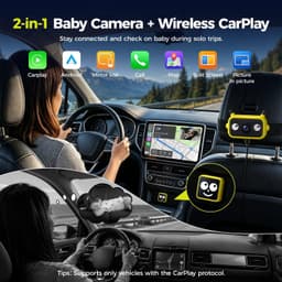 Video In-Dash Units w/GPS 1080P Baby Car Camera & Wireless CarPlay Adapter IR Ni gallery image 8