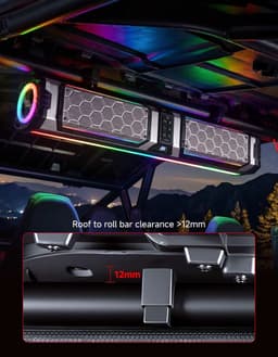 KEMIMOTO Midnight S80 Gen2 31.5in 10-Speaker UTV Soundbar RGB IP66 gallery image 8