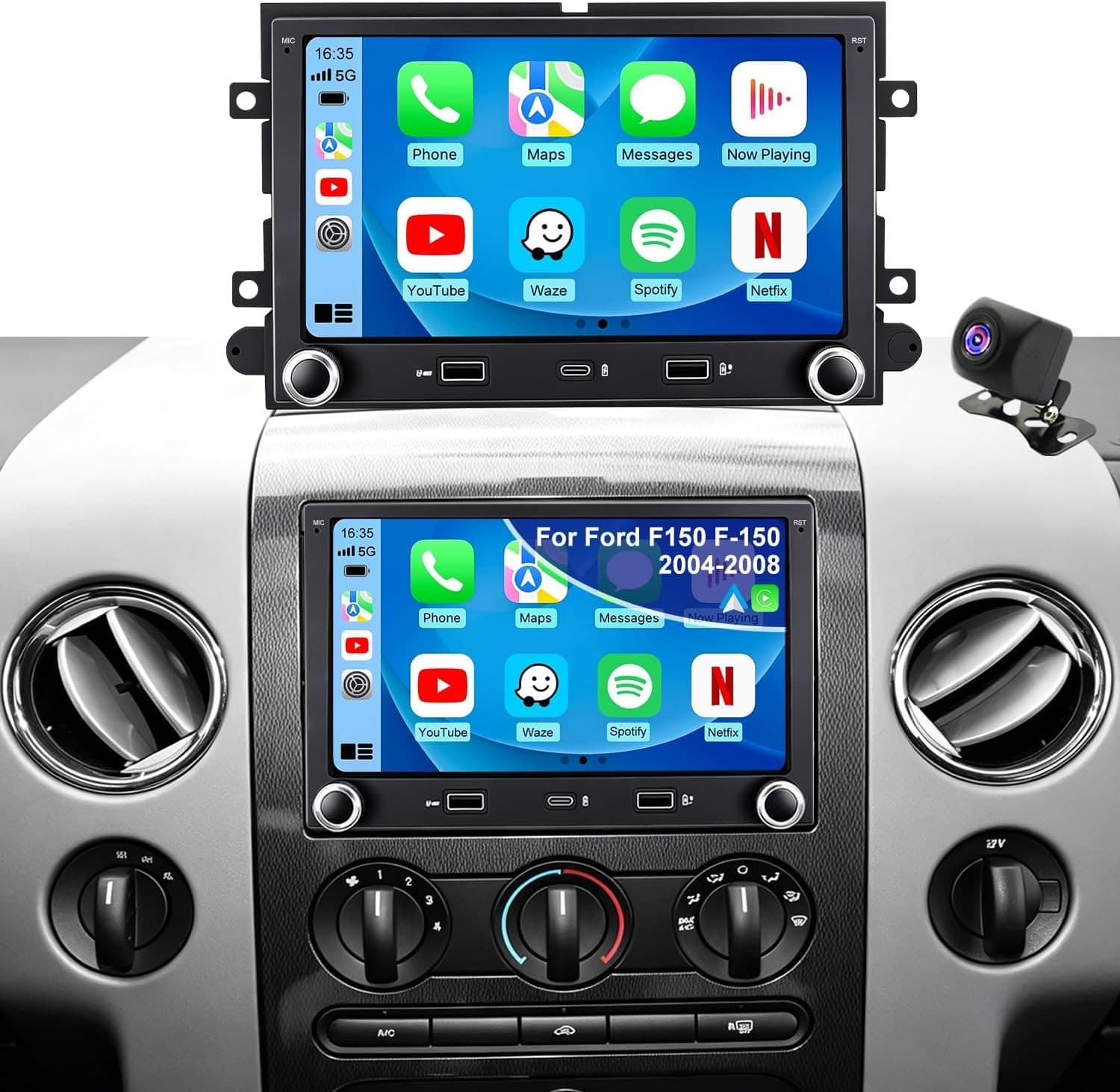 Video In-Dash Units w/GPS 2004 Car Radio Ford F 150 2004 2008 F250 F350 2006 Kit
