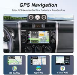 Video In-Dash Units w/GPS 2007 64GB Android 13 Car Radio Stereo 2021 Toyota FJ gallery image 6