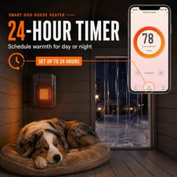 Dog Houses Outdoor Pet House Heater 500W WiFi APP Controlled Dog House Heater Th gallery image 3