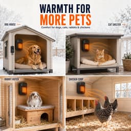 Dog Houses Outdoor Pet House Heater 500W WiFi APP Controlled Dog House Heater Th gallery image 6