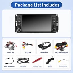 Video In-Dash Units w/GPS Car Radio 7in Jeep Wrangler JK Dodge Ram Wireless CarP gallery image 4