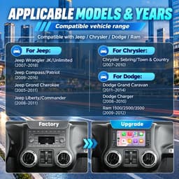 Video In-Dash Units w/GPS Car Radio 7in Jeep Wrangler JK Dodge Ram Wireless CarP gallery image 6