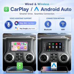 Video In-Dash Units w/GPS Car Radio 7in Jeep Wrangler JK Dodge Ram Wireless CarP gallery image 7