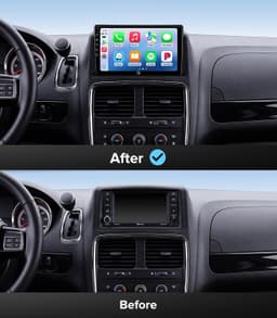 Video In-Dash Units w/GPS 9 Wireless CarPlay Radio Dodge Grand Caravan 11 20 Tow gallery image 2