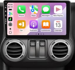 Video In-Dash Units w/GPS 2007 10.2 inch Car Radio Replacement Jeep Wrangler JK gallery image 1