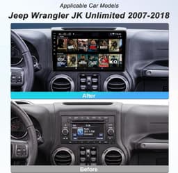 Video In-Dash Units w/GPS 2007 64GB Car Radio Stereo Upgrade 2018 Jeep Wrangler gallery image 2