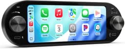 Video In-Dash Units w/GPS 6.86 Single Din Car Radio Stereo Volume Knob CarPlay gallery image 1