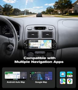 Video In-Dash Units w/GPS 6.86 Single Din Car Radio Stereo Volume Knob CarPlay gallery image 4