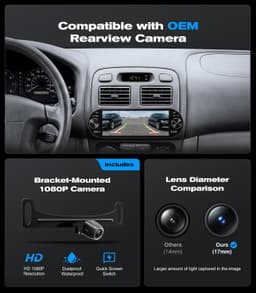 Video In-Dash Units w/GPS 6.86 Single Din Car Radio Stereo Volume Knob CarPlay gallery image 6