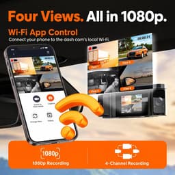 Other Car Video RexingUSA C4 4 Channel Dash Cam 64GB microSD Card Included 1080p gallery image 3