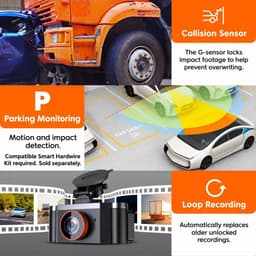 Other Car Video RexingUSA C4 4 Channel Dash Cam 64GB microSD Card Included 1080p gallery image 5