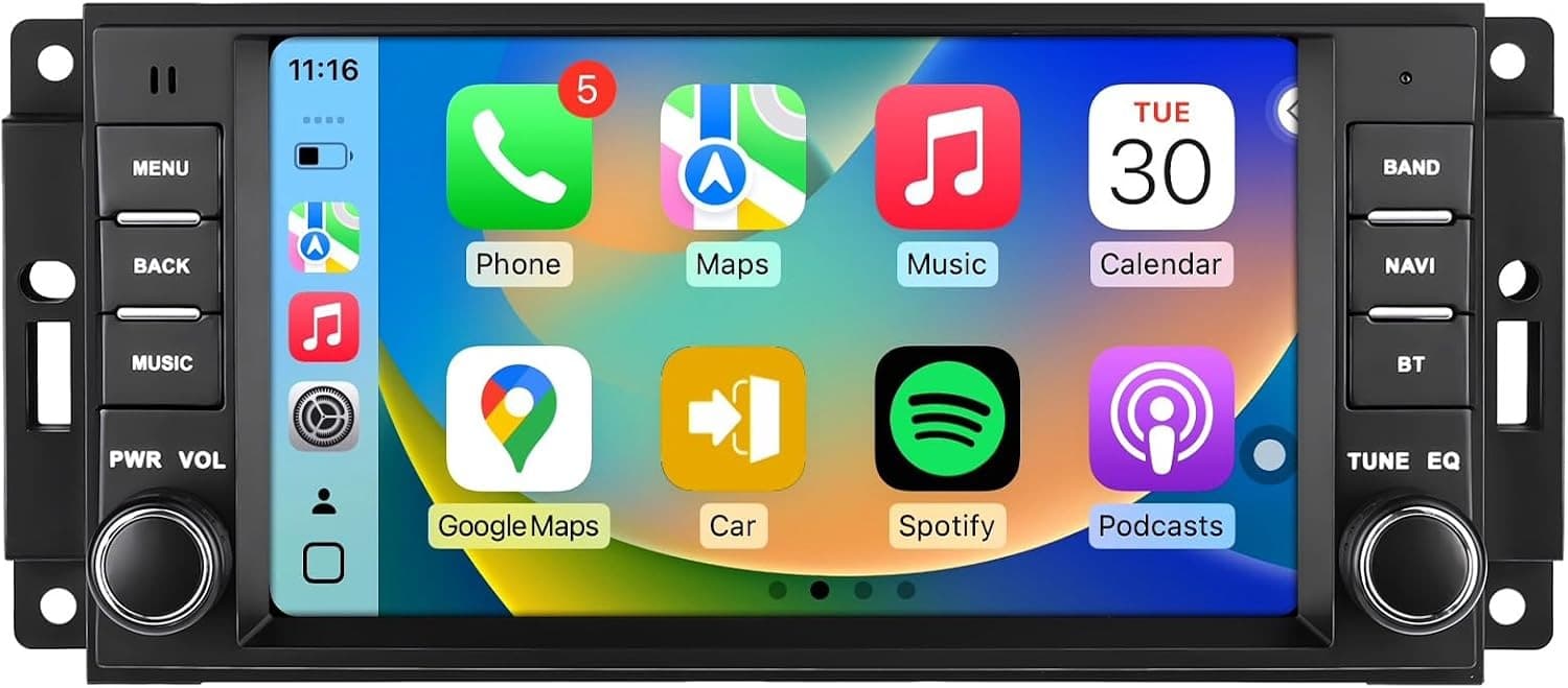 Video In-Dash Units w/GPS 2009 7 4Core 64GB ROM Car Radio Stereo Upgrade Dodge
