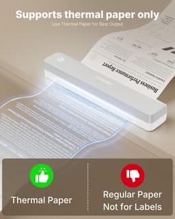 Printers Thermal Portable Printer Travel Gray Portable Bluetooth Thermal Printer gallery image 3