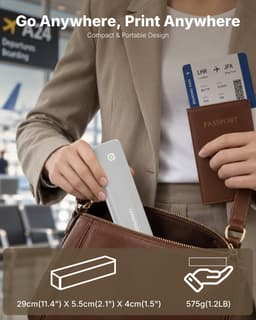 Printers Thermal Portable Printer Travel Gray Portable Bluetooth Thermal Printer gallery image 4
