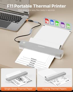Printers Thermal Portable Printer Travel Gray Portable Bluetooth Thermal Printer gallery image 5