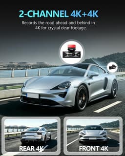 Other Car Video 4K+4K Dash Cam Front and Rear Satrlight Night Vision ADAS 5.8GHz gallery image 2