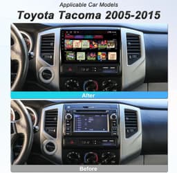 Video In-Dash Units w/GPS 2005 64GB Android 13 Car Radio Stereo Toyota Tacoma gallery image 2