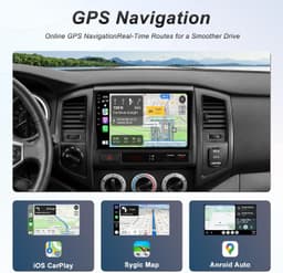 Video In-Dash Units w/GPS 2005 64GB Android 13 Car Radio Stereo Toyota Tacoma gallery image 6
