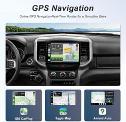 Video In-Dash Units w/GPS 2019 64GB Car Radio Stereo for Dodge Ram 2019 2024 Man gallery image 6