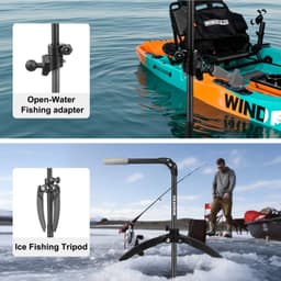 Fishfinders Live Sonar Scope Transducer Pole Mount Ice Tripod and Glow Handle gallery image 7
