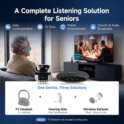 Hearing Aids White TE102 Digital Smart Control RIC Hearing Aid Seniors Kit Ready gallery image 2