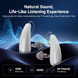 Hearing Aids White TE102 Digital Smart Control RIC Hearing Aid Seniors Kit Ready gallery image 3