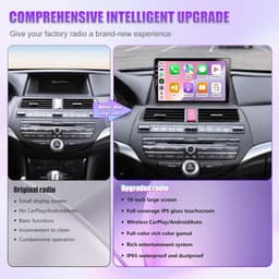 Android 13 Car Stereo Wireless CarPlay Android Auto Honda Accord 8th 2008-2012 gallery image 2