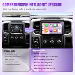 Android 13 Car Stereo Wireless CarPlay Android Auto Dodge Cam 2013-2018 GPS Kit gallery image 2