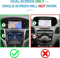 Video In-Dash Units w/GPS 2014 Dual Screen Only CarPlay & Android Auto Acura RDX gallery image 2