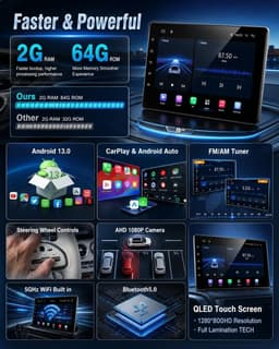 Video In-Dash Units w/GPS 2005 64G Radio Stereo Toyota Tacoma 2005 2015 CarPlay gallery image 2