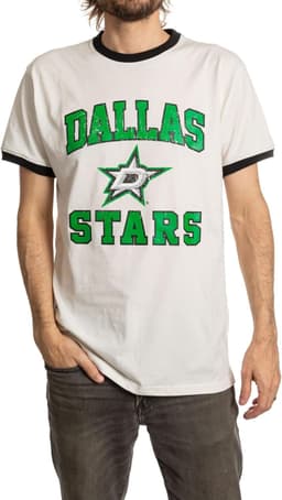 T-Shirts Dallas Stars Dallas Stars Men s NHL Ringer T Shirt Retro Tee (Large) gallery image 1