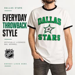 T-Shirts Dallas Stars Dallas Stars Men s NHL Ringer T Shirt Retro Tee (Large) gallery image 7