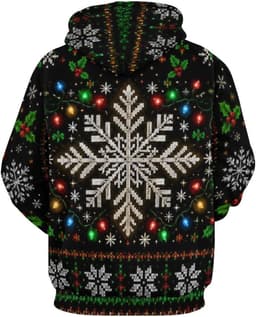 Tactical Santa Christmas Hoodie,Gift Sack Ugly Sweater,Unisex L | Ugly Sweatshir gallery image 5