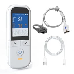 Pulse Oximeters White Pulse Oximeter Baby & Kids Overnight Rechargeable Handheld gallery image 1