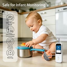 Pulse Oximeters White Pulse Oximeter Baby & Kids Overnight Rechargeable Handheld gallery image 2