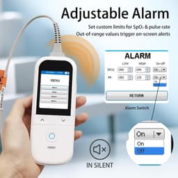 Pulse Oximeters White Pulse Oximeter Baby & Kids Overnight Rechargeable Handheld gallery image 3