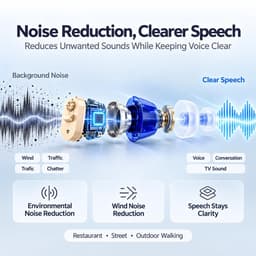 GM951 Hearing Aids Invisible Hearing Aids Adults Wind Noise Reduction HD Digital gallery image 2