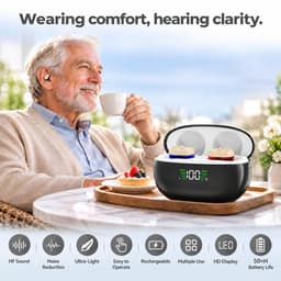 GM951 Hearing Aids Invisible Hearing Aids Adults Wind Noise Reduction HD Digital gallery image 7