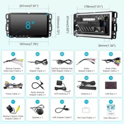 8in Android 13 Car Stereo Wireless CarPlay Android Auto Chevy Silverado/GMC Sier gallery image 4