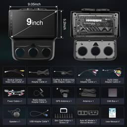 9in Android 13 Car Stereo Wireless CarPlay Android Auto Dodge RAM 1500/2500/3500 gallery image 4