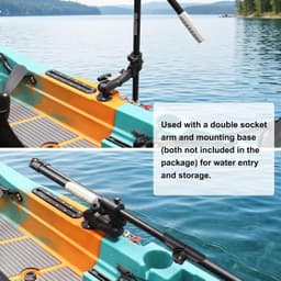 Fishfinders Foldable Live Scope Transducer Pole FFS Mount | Heavy Duty Marine Al gallery image 2