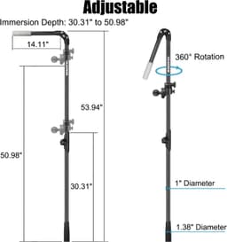 Fishfinders Foldable Live Scope Transducer Pole FFS Mount | Heavy Duty Marine Al gallery image 3