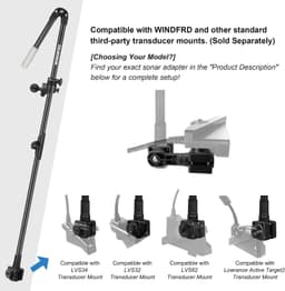 Fishfinders Foldable Live Scope Transducer Pole FFS Mount | Heavy Duty Marine Al gallery image 6